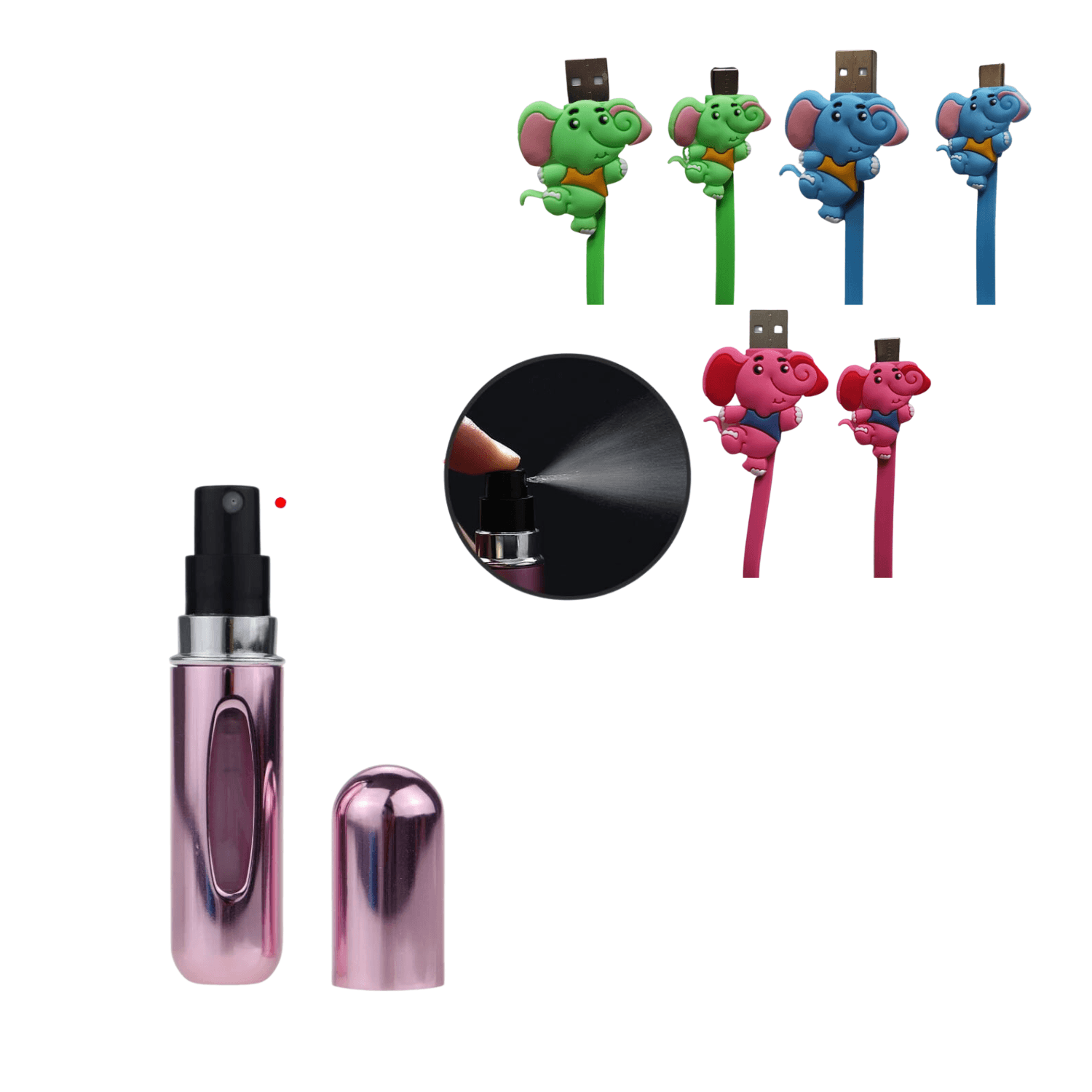Atomizador de Perfume Portable y Regalo Cable Tipo C