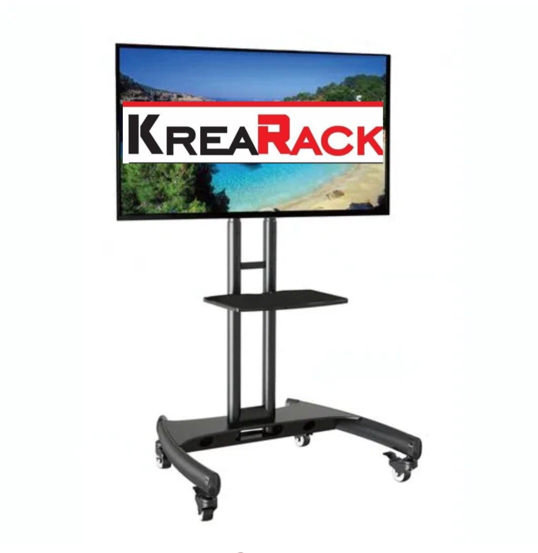 Rack para Tv Pedestal Elegante 32 a 70" de Piso Krearack Negro