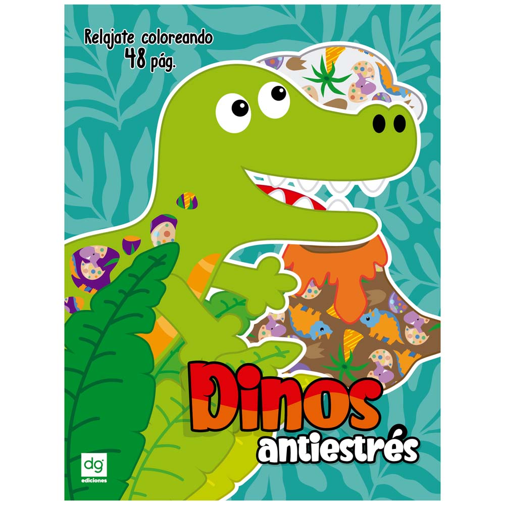 Libro Infantil DGNOTTAS Colorear Dinos Antiestrés