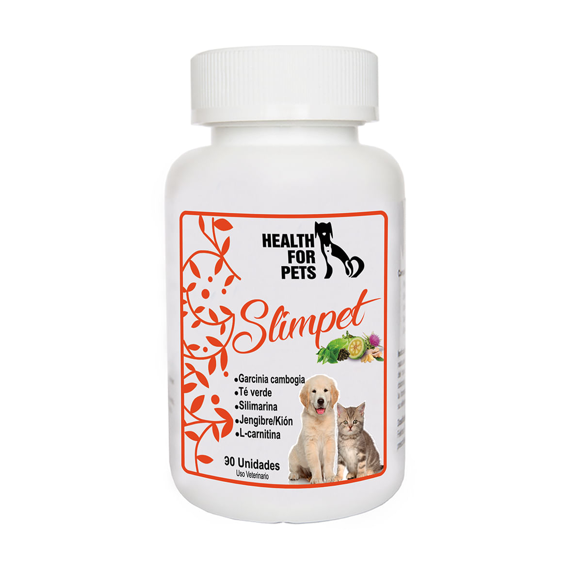 Medicamento para Mascotas Health For Pets Slimpet Quemador de Grasa 30 Tabletas