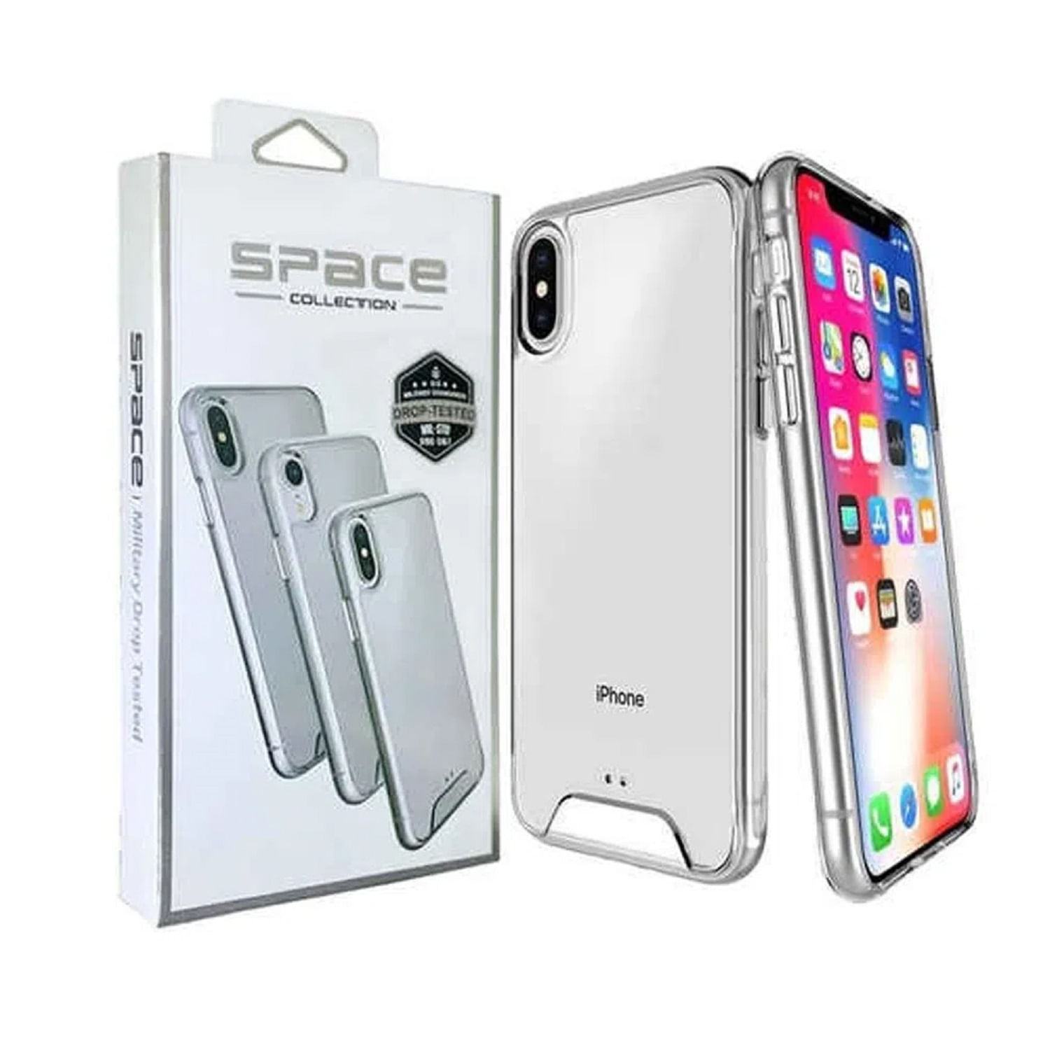 Case Space Anticaida iPhone x Transparente