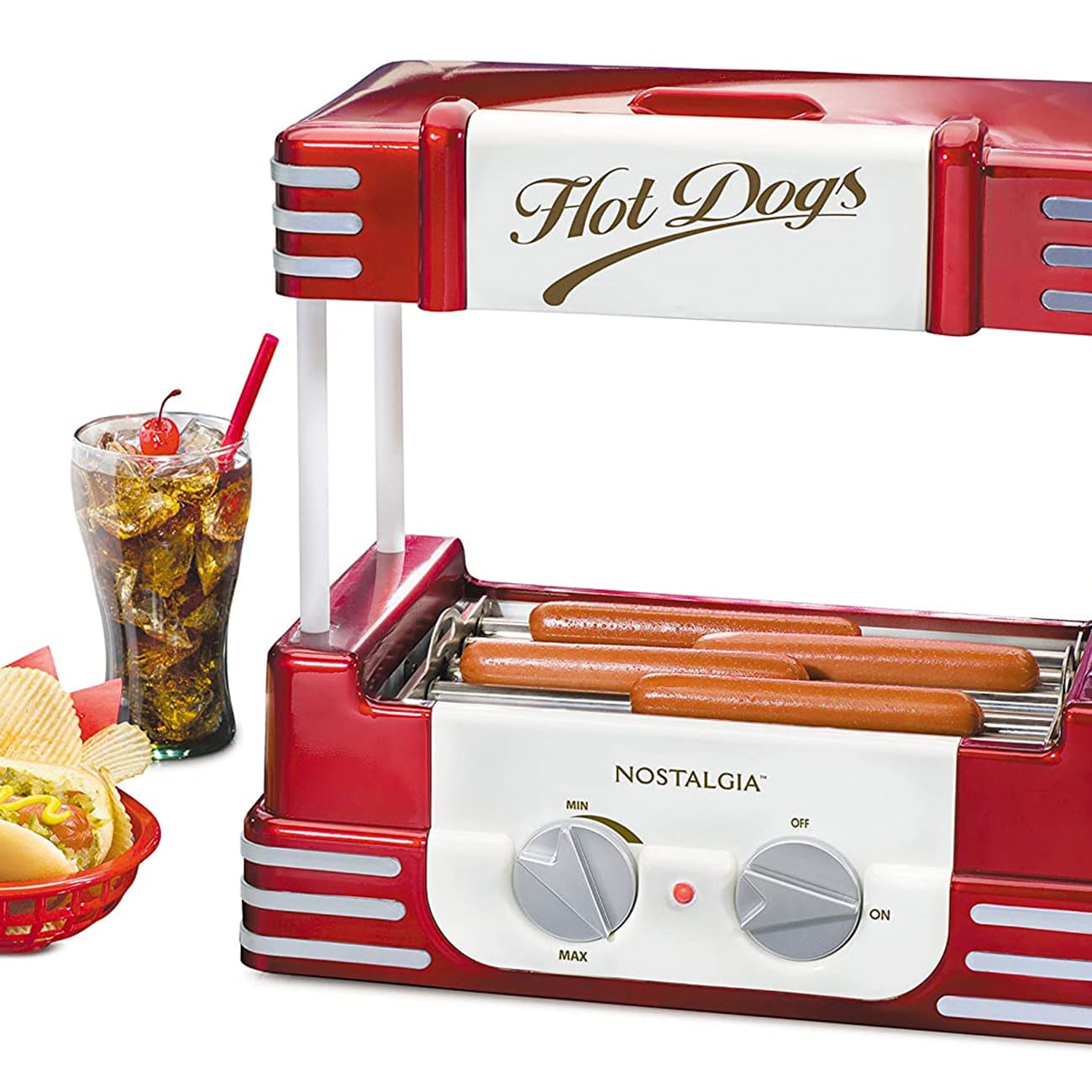 Máquina rodillo hot dog retro Nostalgia