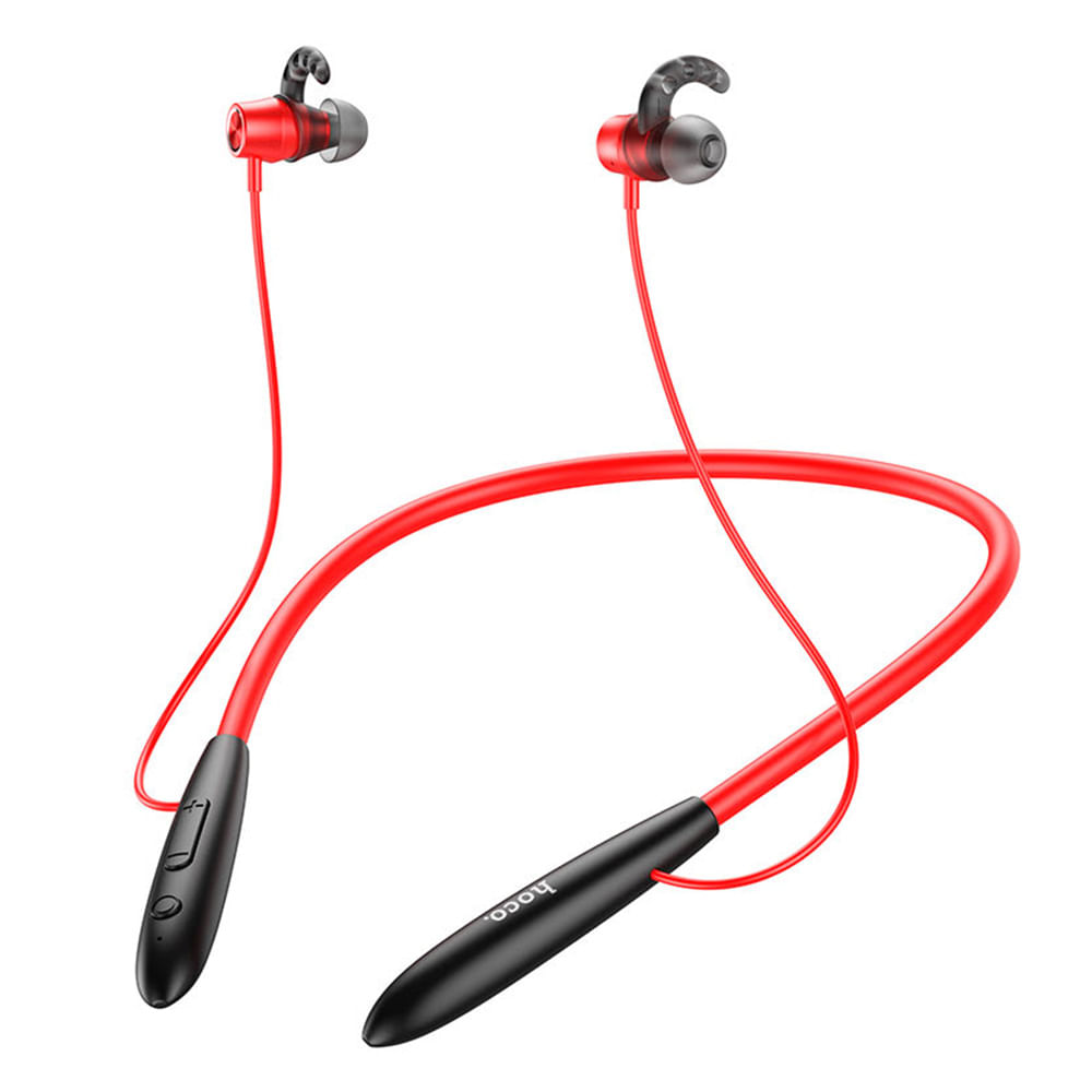 Audífonos Bluetooth V5,1 Deportivo con Cable Hoco ES61 Rojo De Alta Calidad y Durabilidad