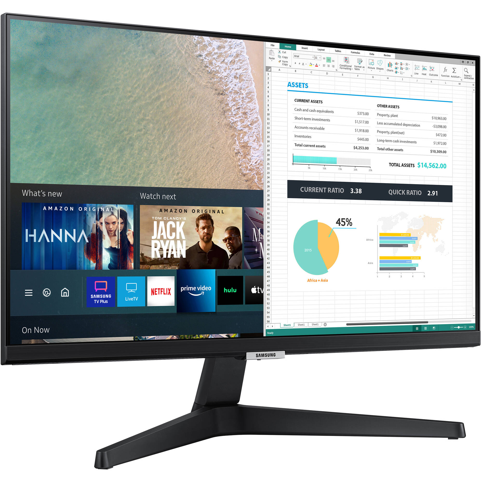 Samsung LS24AM506NNXZA Monitor inteligente IPS de 24&quot; 16:9 con transmisión de TV