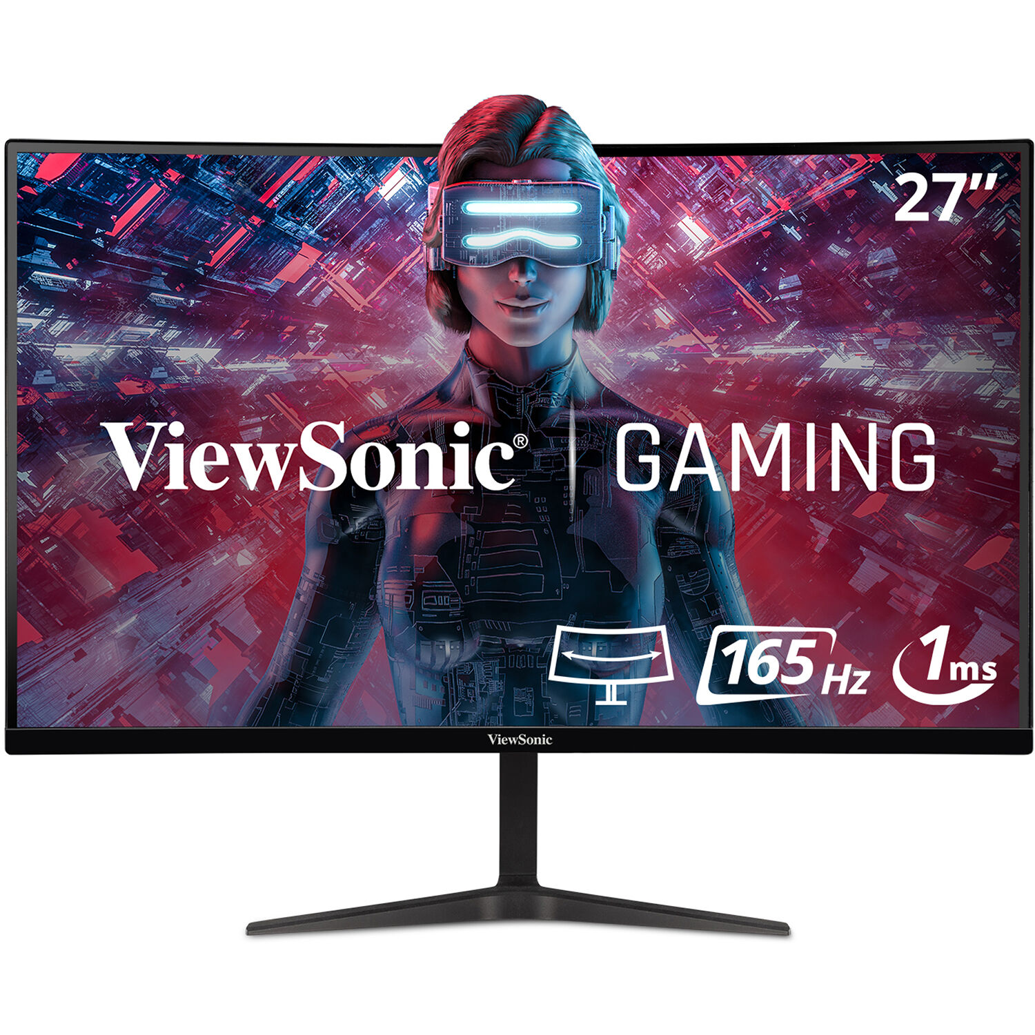 ViewSonic VX2718-PC-MHD Monitor LCD curvo para juegos de 27&quot; 16:9 165 Hz