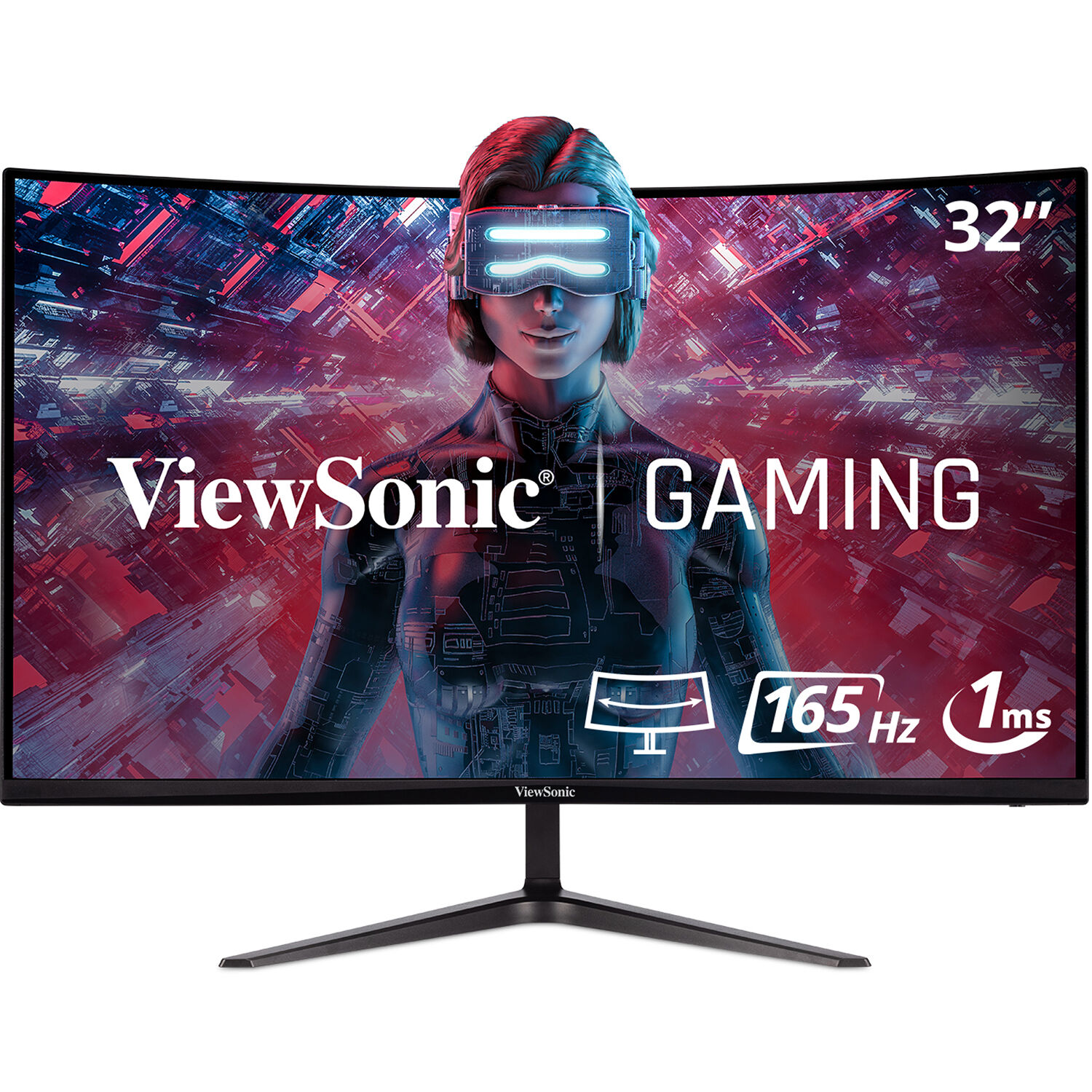 ViewSonic VX3218-PC-MHD 31.5&quot; 16:9 165 Hz Monitor LCD curvo para juegos