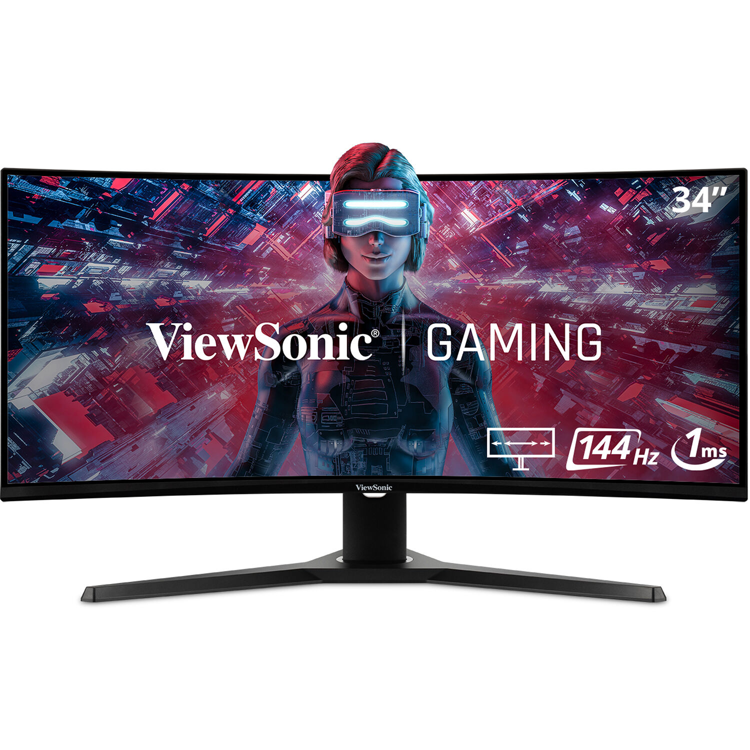 ViewSonic VX3418-2KPC Monitor curvo para juegos VA de 34&quot; 21:9