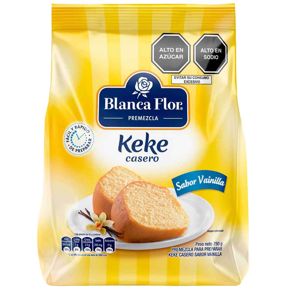 Pre Mezcla para Keke de Vainilla BLANCA FLOR Caja 750g