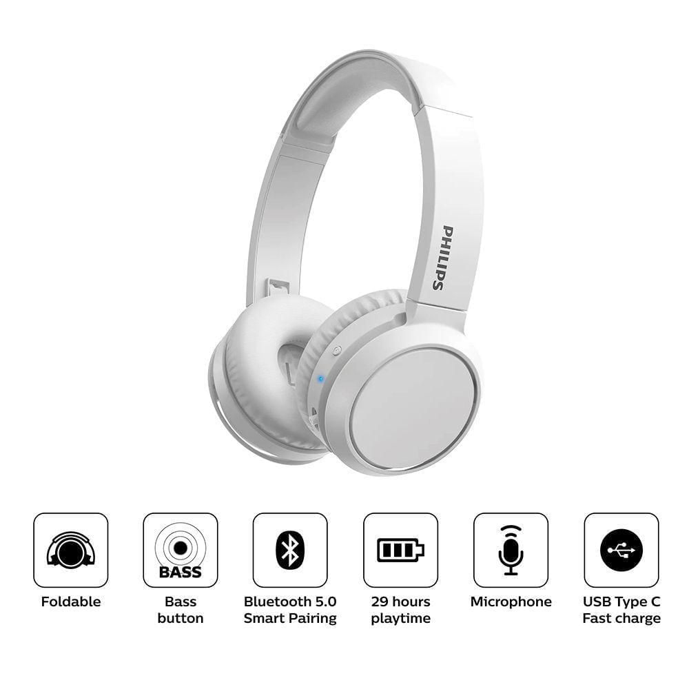 Audífonos Philips TAH4205WT Over Ear Bluetooth Blanco