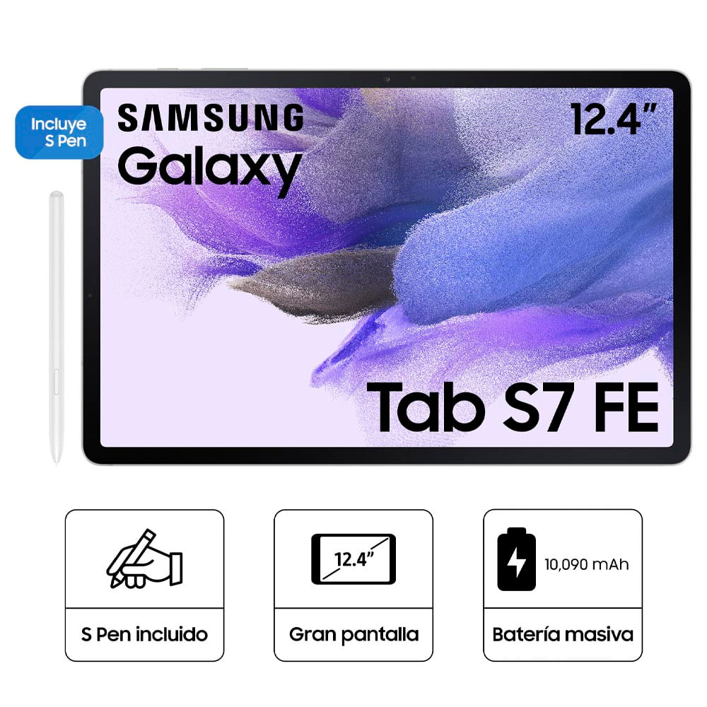 Tablet SAMSUNG S7 FE 12.4" 128GB HDD 6GB Plateado