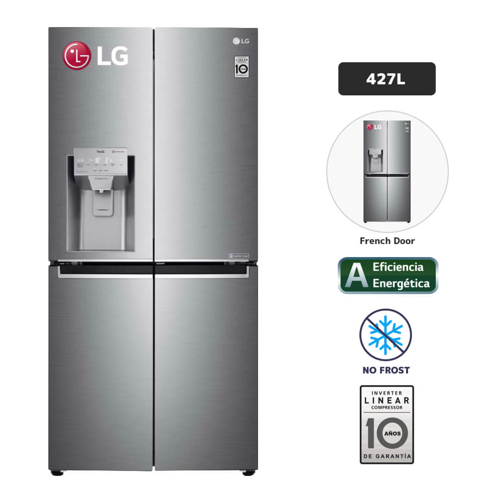 Refrigerador LG 427L No Frost LM57SPN Plateado