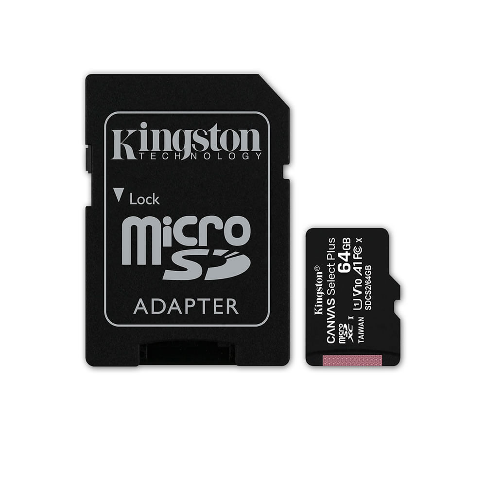 Memoria Micro SD Kingston 64GB Clase 10-100MB/S Canvas Select Plus