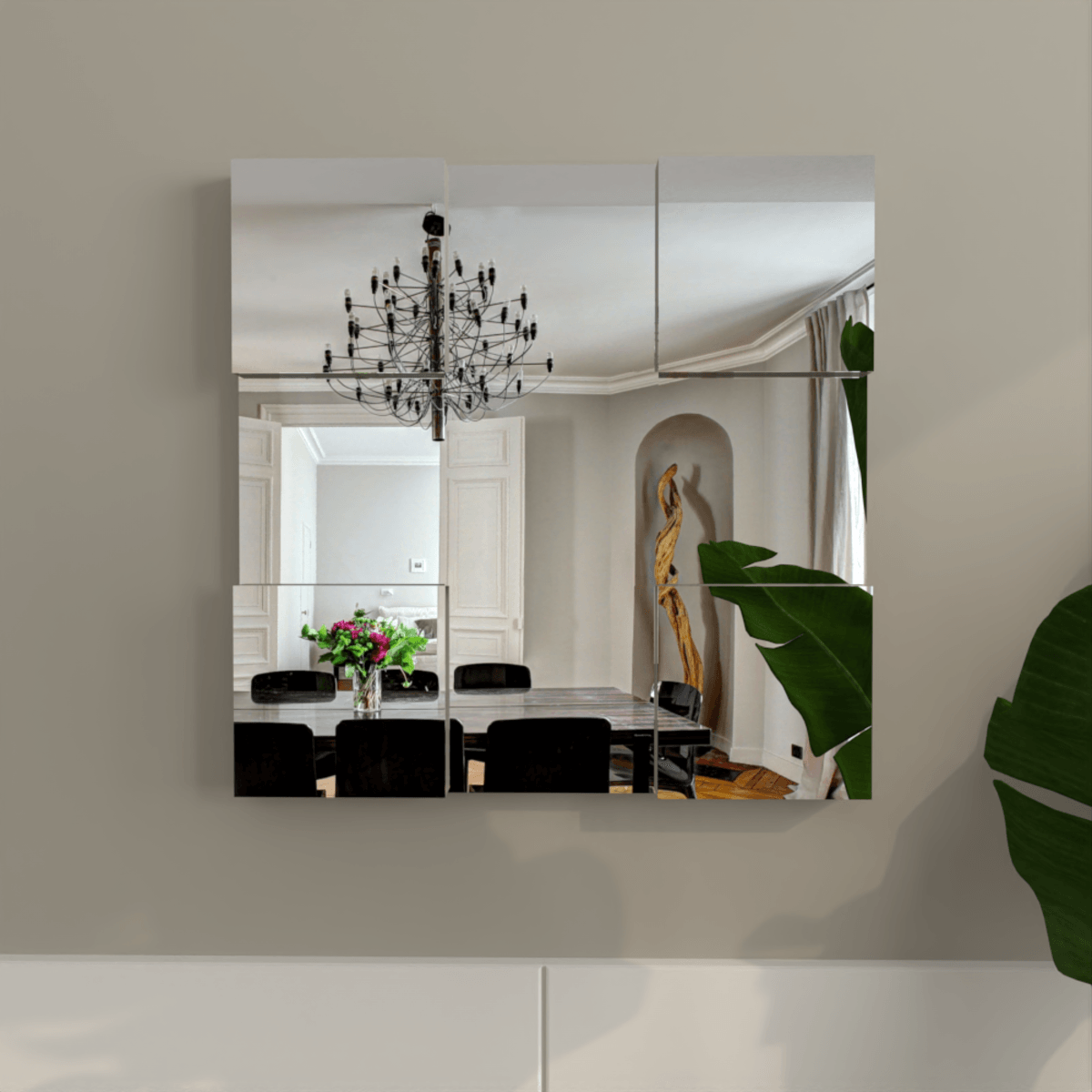 Espejo Decorativo 3D 59x59cm Dione Movenda