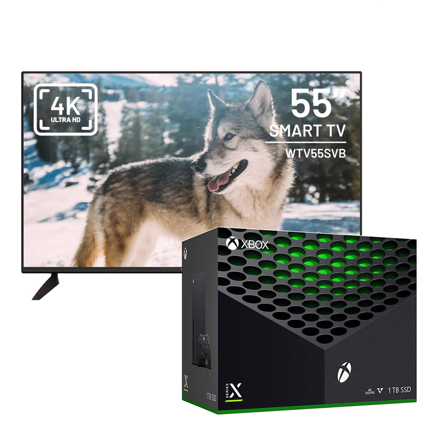 Televisor Wolff Smart TV 55'' Ultra HD 4K + Consola Xbox Series X
