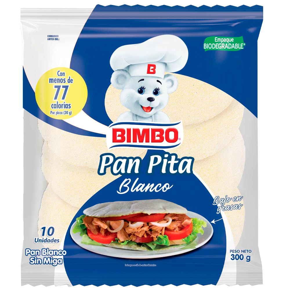 Pan Pita Blanco BIMBO Bolsa 10un