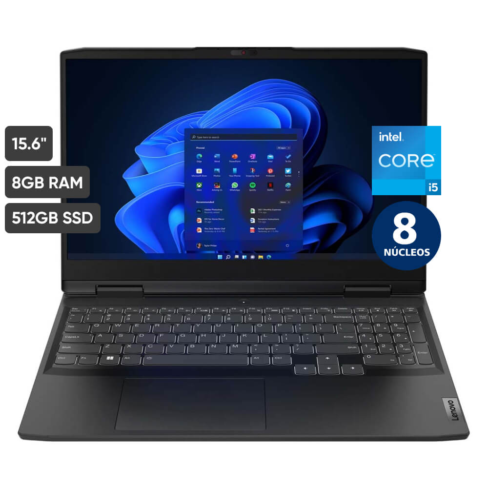 Laptop Gamer LENOVO G3 15IAH7  15.6" Intel Core i5 12va generación 8GB 512GB SSD