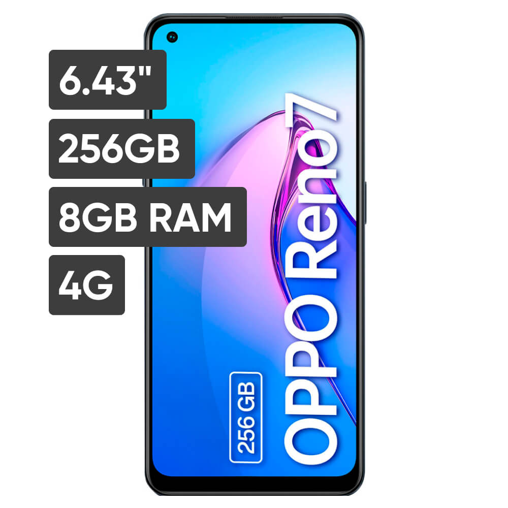 Smartphone OPPO RENO 7 6.43" 8GB 256GB 64MP + 2MP + 2MP Negro