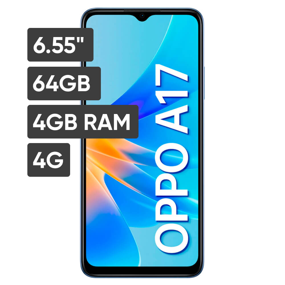 Smartphone OPPO A17 6.55" 4GB 64GB 50MP + PIXED FOCUS Azul