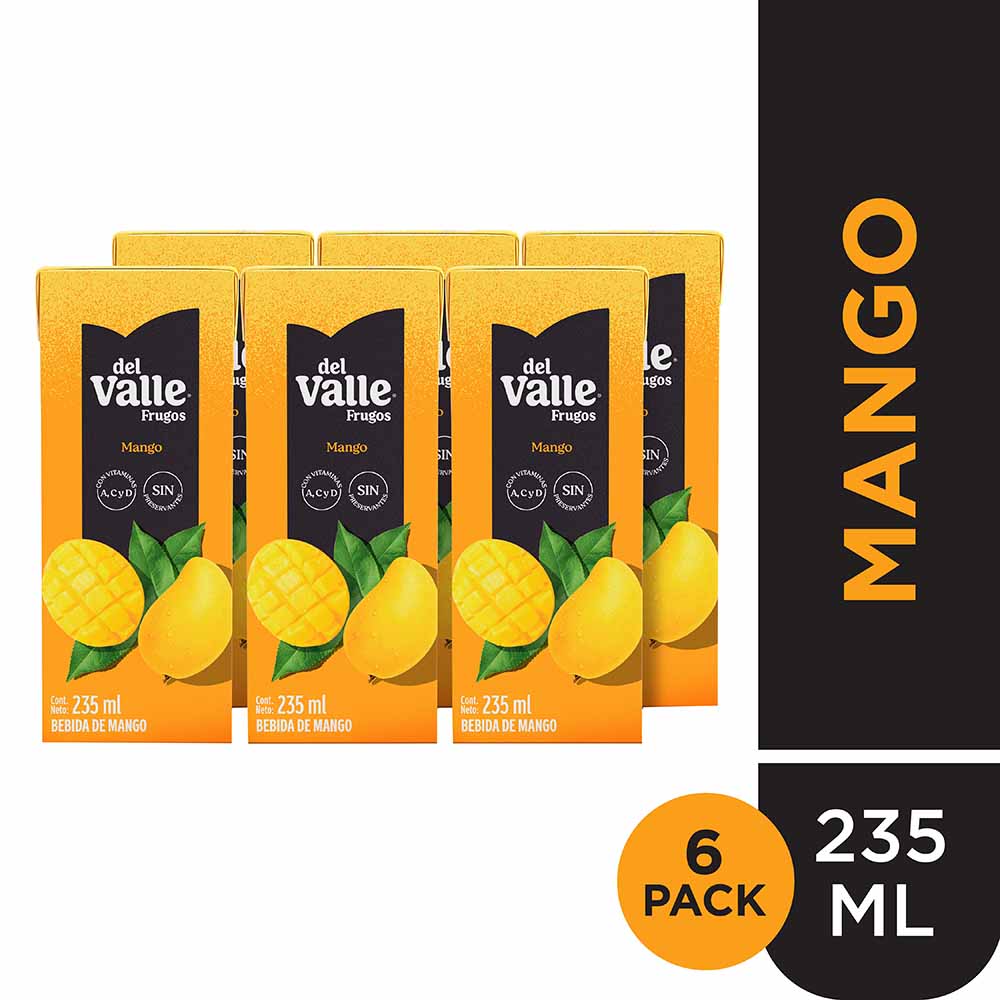 Bebida FRUGOS Mango Caja 235ml Paquete 6un