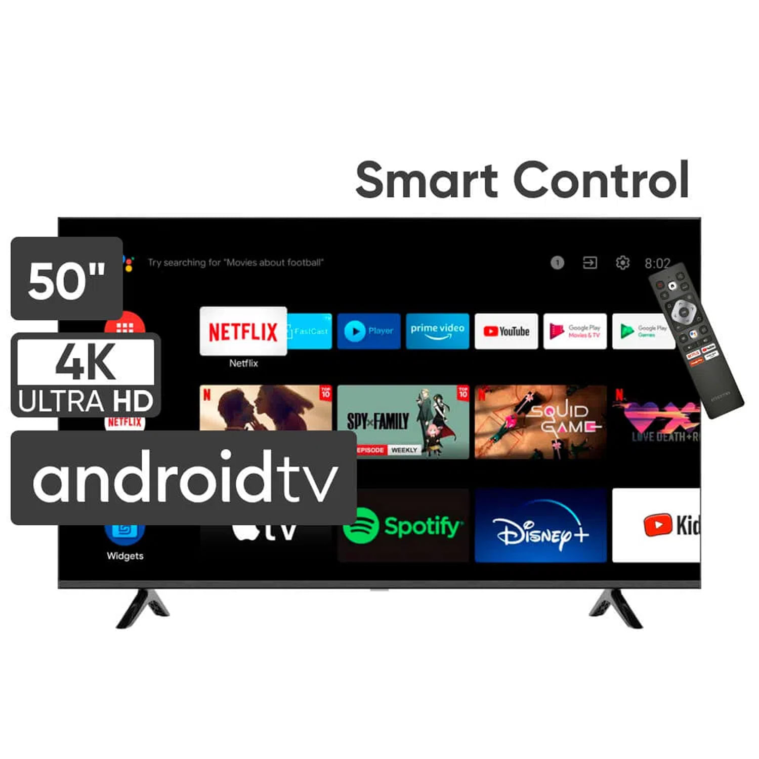 Televisor BLACKLINE 50'' UHD 4K Smart TV Android 50D5010