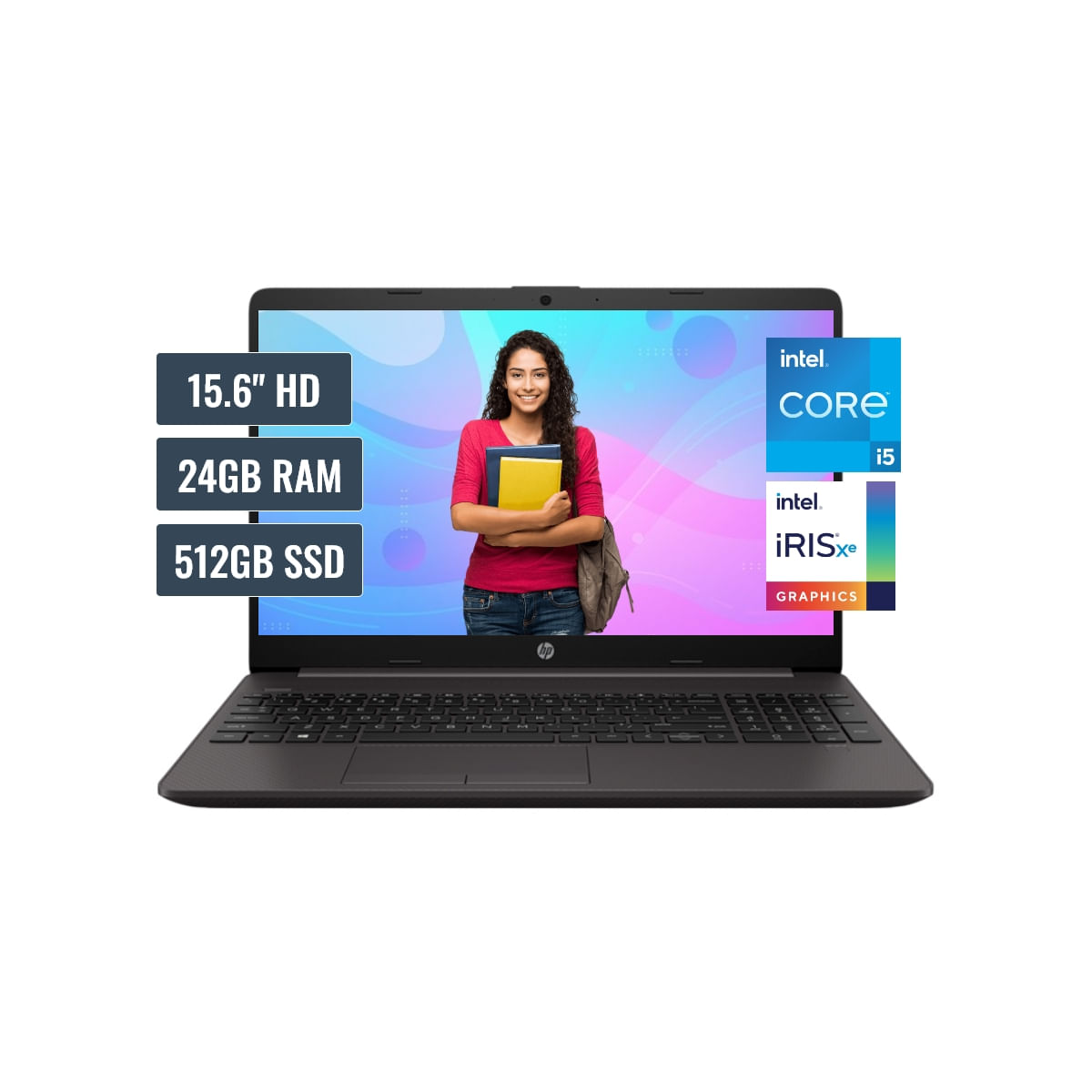 Laptop HP 250 G9 Intel Core i5-1235U 24GB RAM 512GB SSD 15.6" HD FreeDos