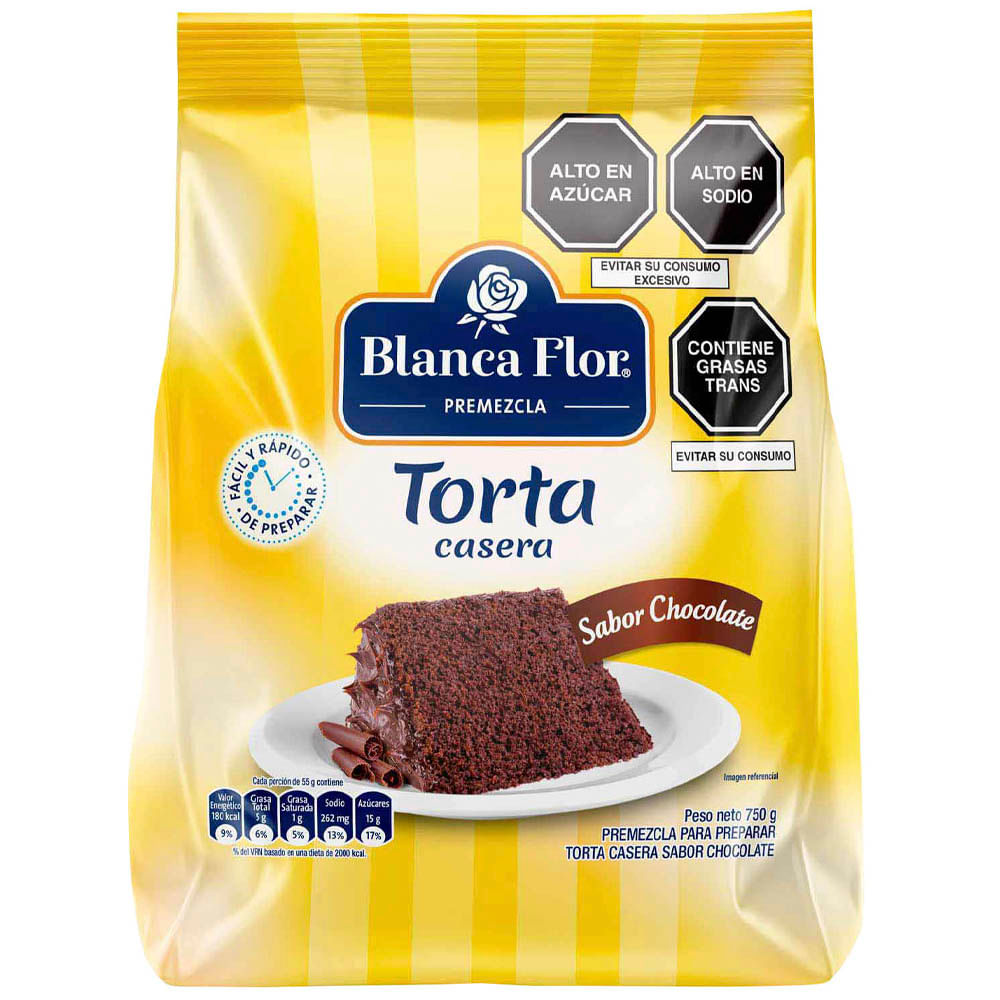 Premezcla para Torta de Chocolate BLANCA FLOR Bolsa 750g