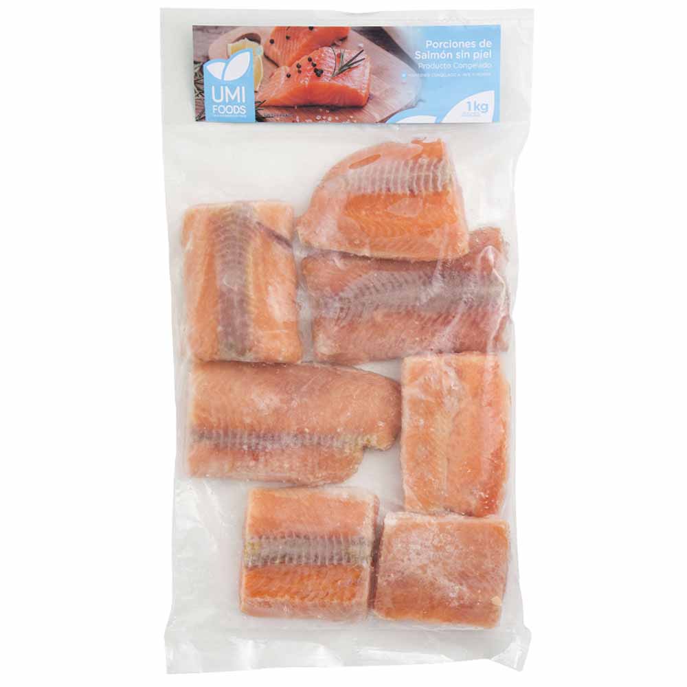 Porciones de Salmón sin Piel UMIFOODS Bolsa 1Kg