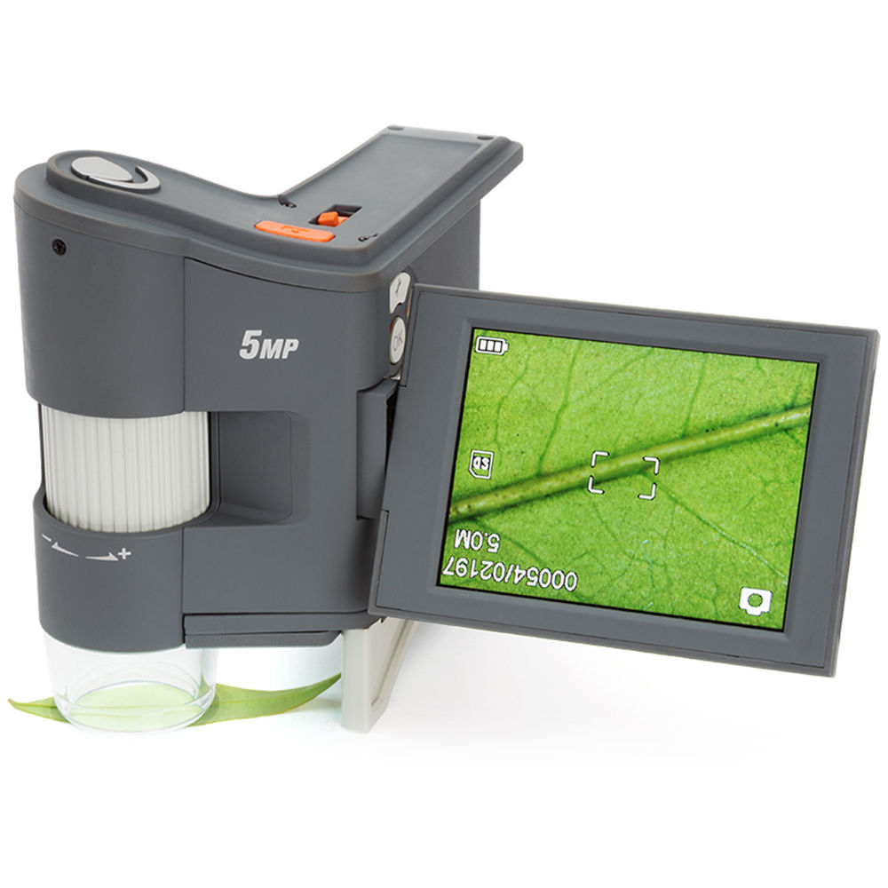 Microscopio Digital Portátil Celestron Flipview Lcd de 5.0Mp