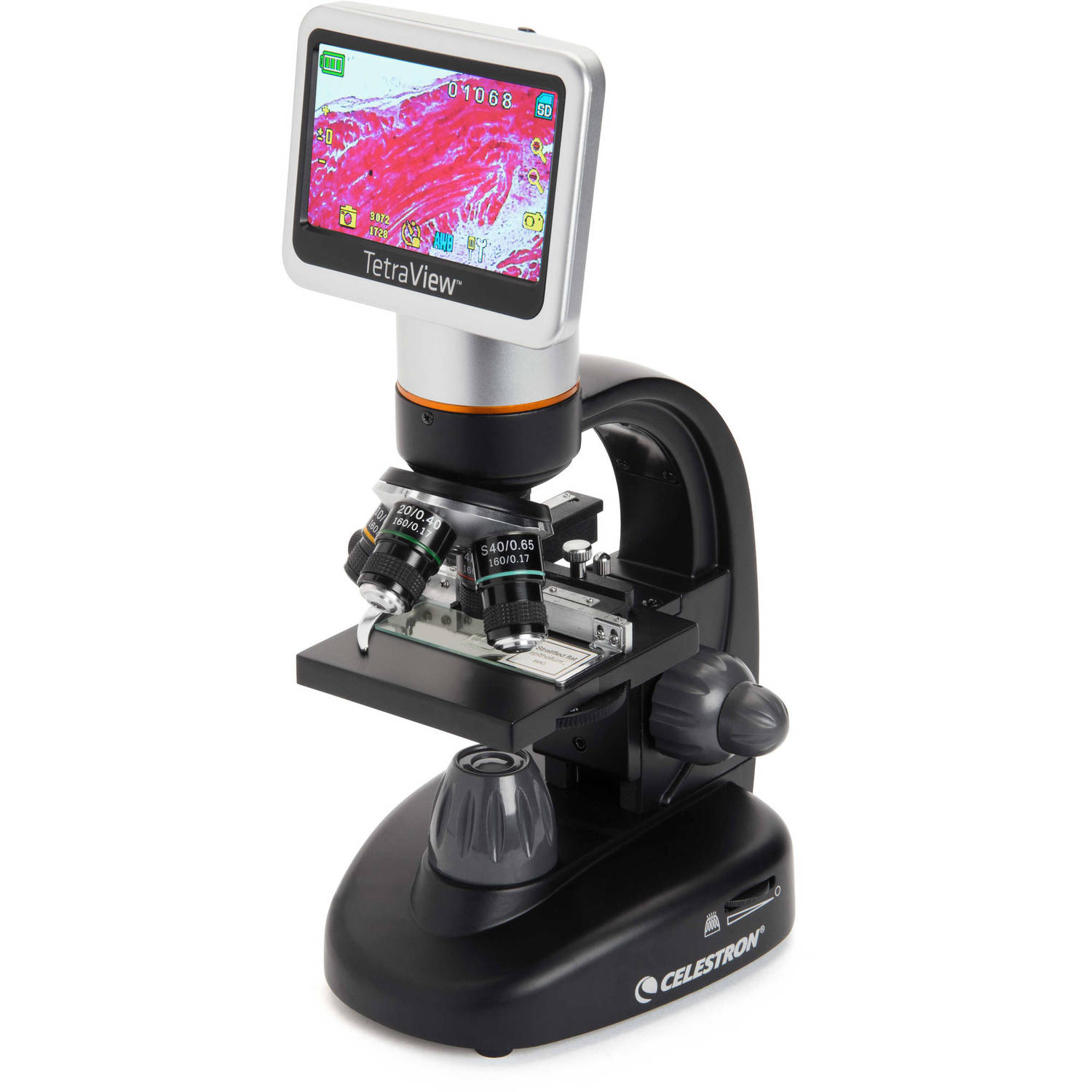 Microscopio Digital Inalámbrico Celestron Tetraview 5.0Mp Negro