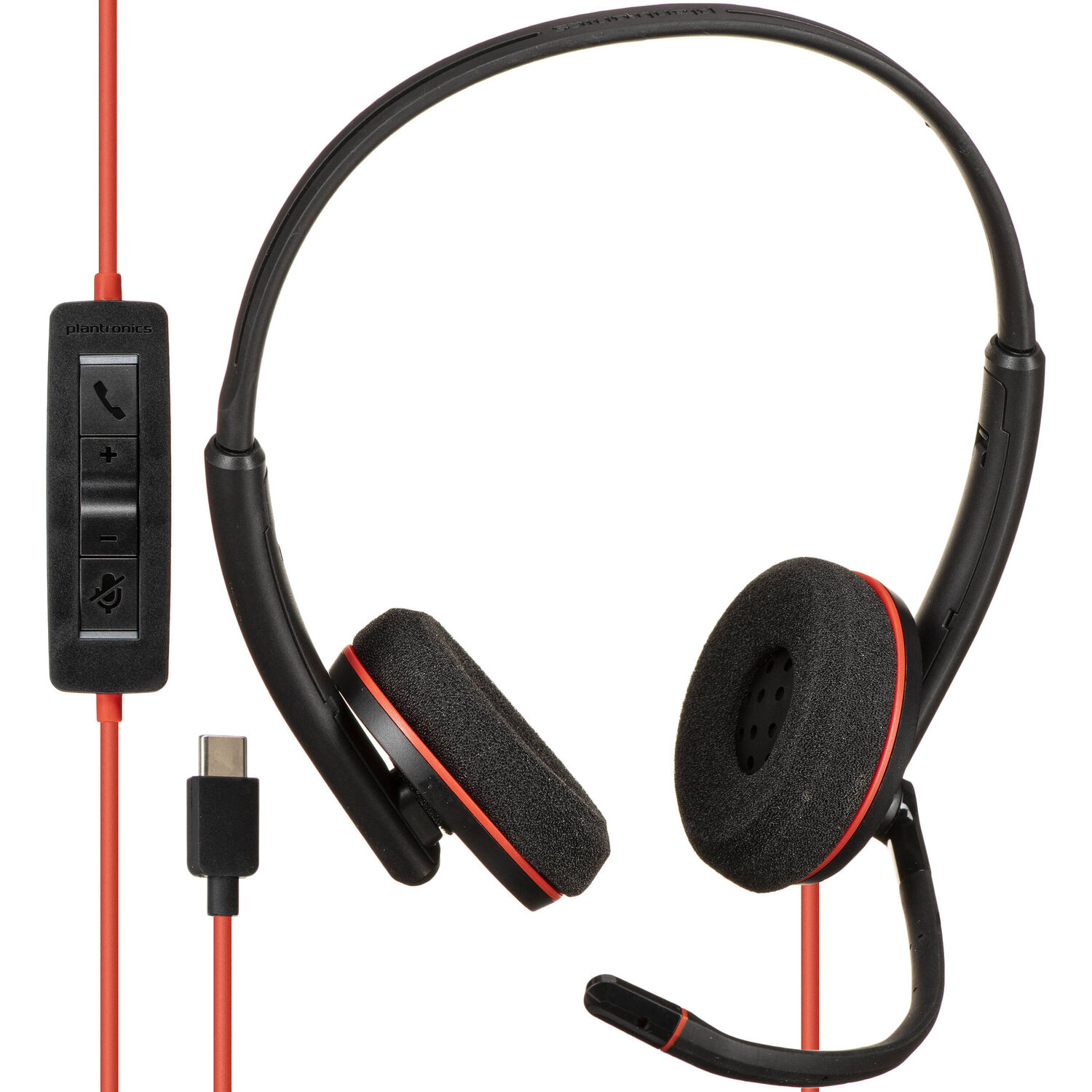 Headset Estéreo Uc Plantronics Blackwire 3220 Usb Type C para Uso con Cable