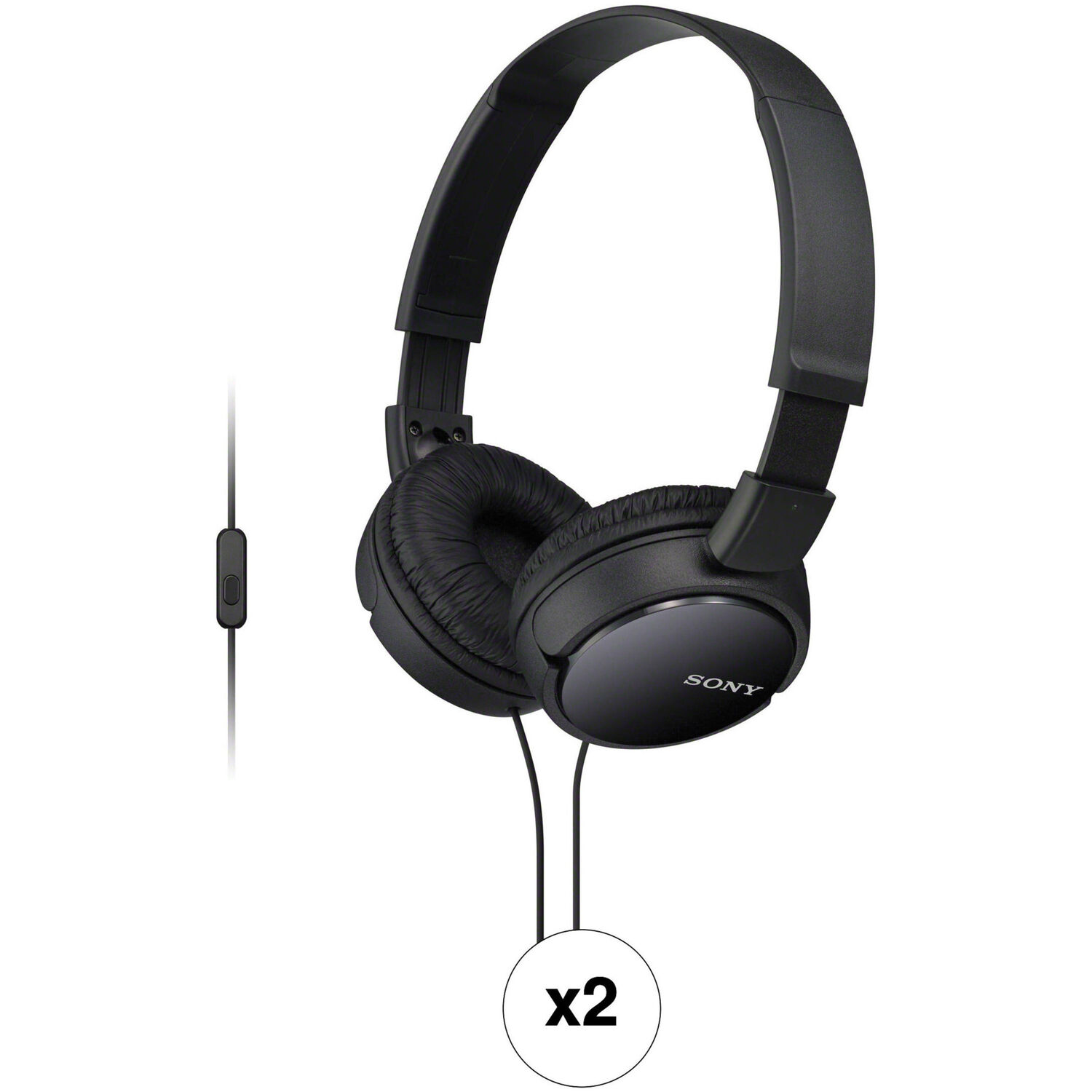Audífonos On Ear Sony Mdr Zx110Ap con Micrófono Negro Par