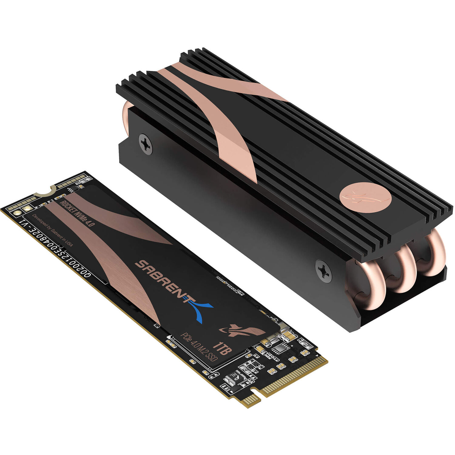 Ssd Interno Sabrent Rocket Nvme Pcie 4.0 M.2 2280 de 1Tb con Disipador de Calor