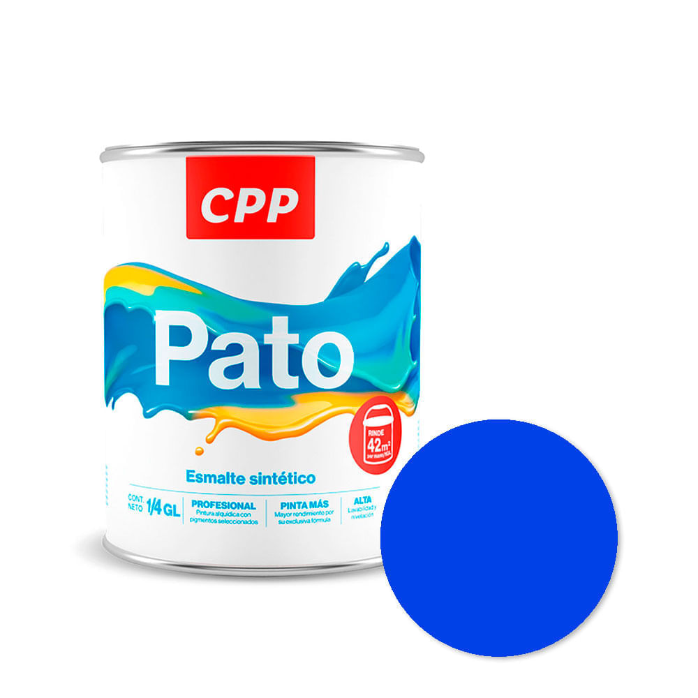 Esmalte Pato Azul Ultramar 1/4 galón
