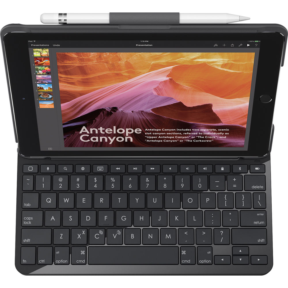 Funda con Teclado Logitech Slim Folio para Ipad de 9.7 de 5Ta 6Ta Generación