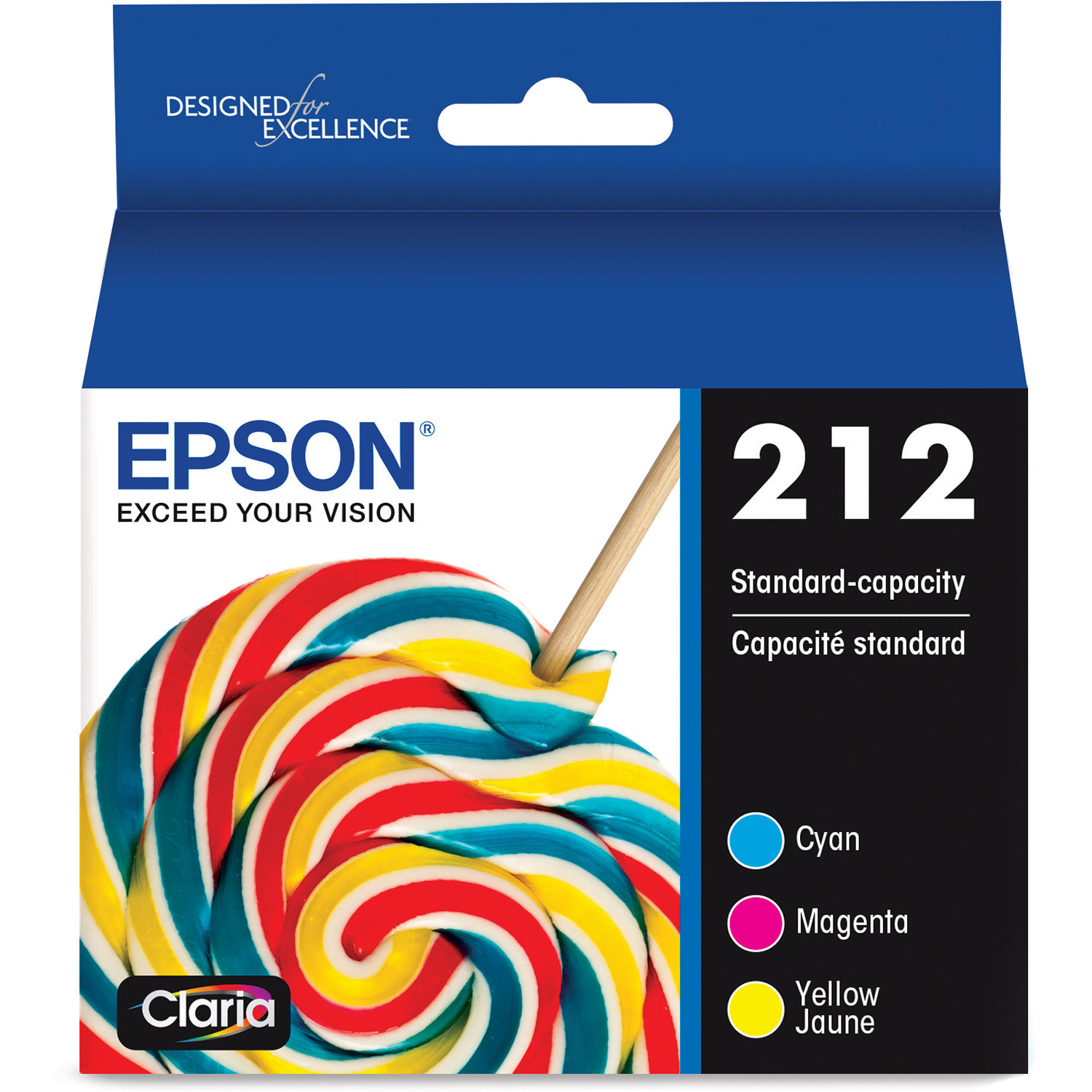 Paquete de Cartuchos de Tinta a Color Epson Claria 212 de Capacidad Estándar Cmy
