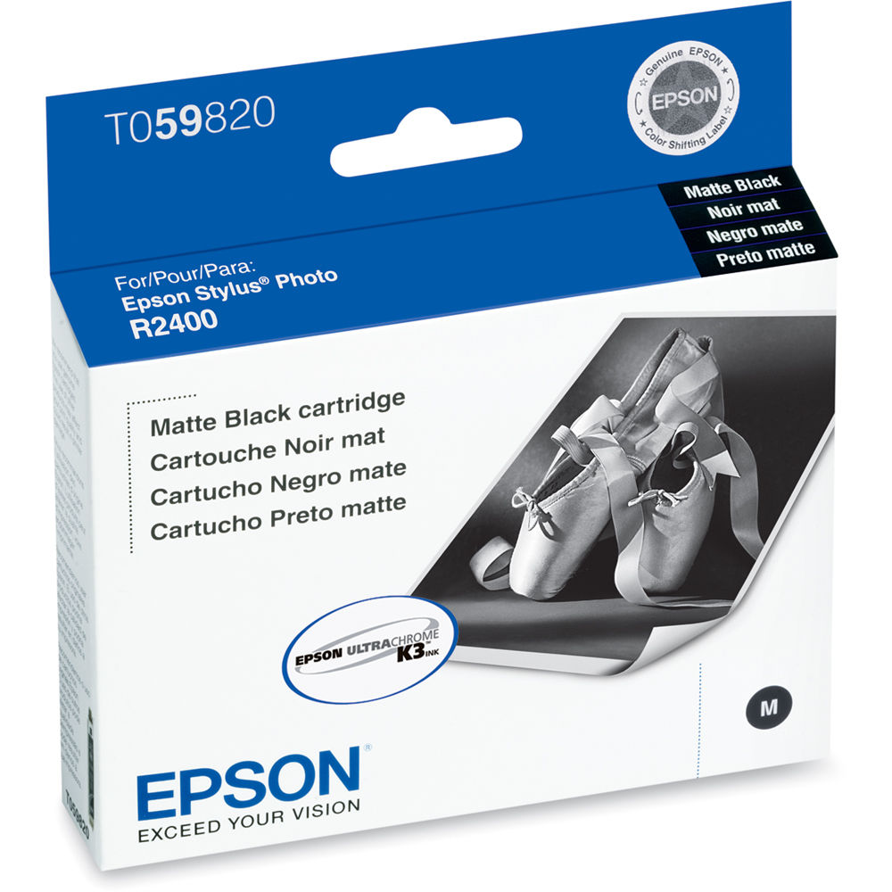 Cartucho de Tinta Epson Ultrachrome K3 Negro Mate para Impresora Stylus Photo R2400