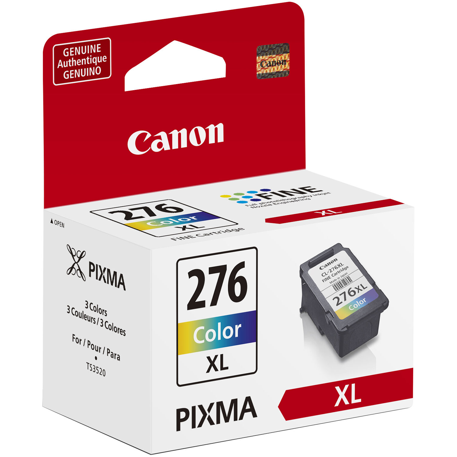 Cartucho de Tinta a Color Canon Cl 276Xl para Impresoras Pixma Ts3520 y Tr4720