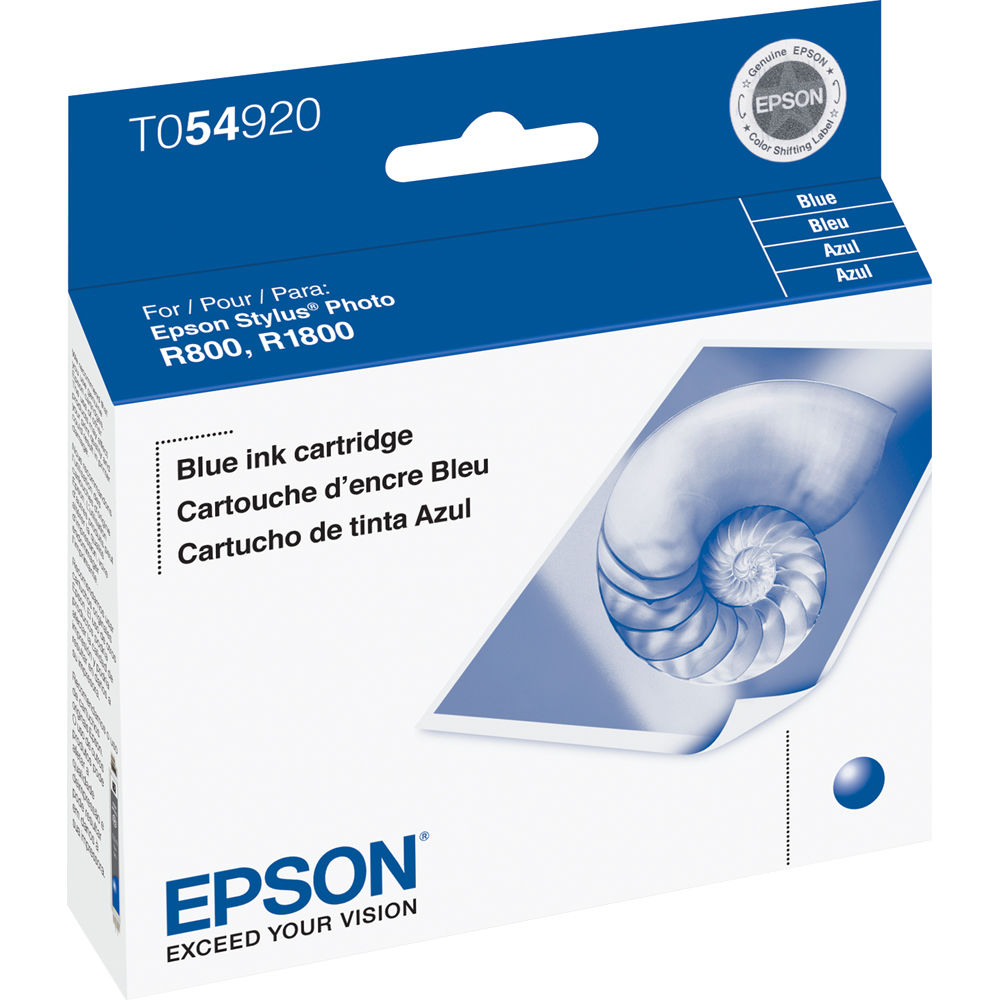 Cartucho de Tinta Azul Epson para Impresoras Stylus Photo R800 y R1800