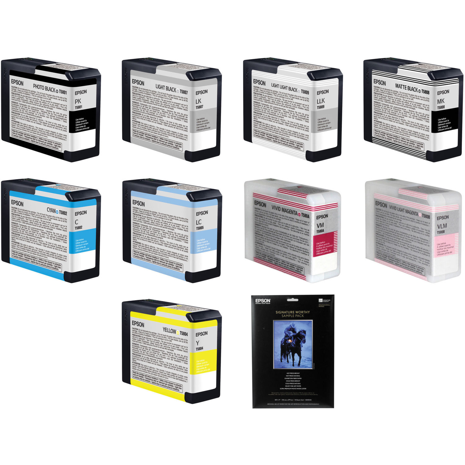 Cartuchos de Tinta Epson y Papel para La Impresora de Inyección de Tinta Stylus Pro 3880