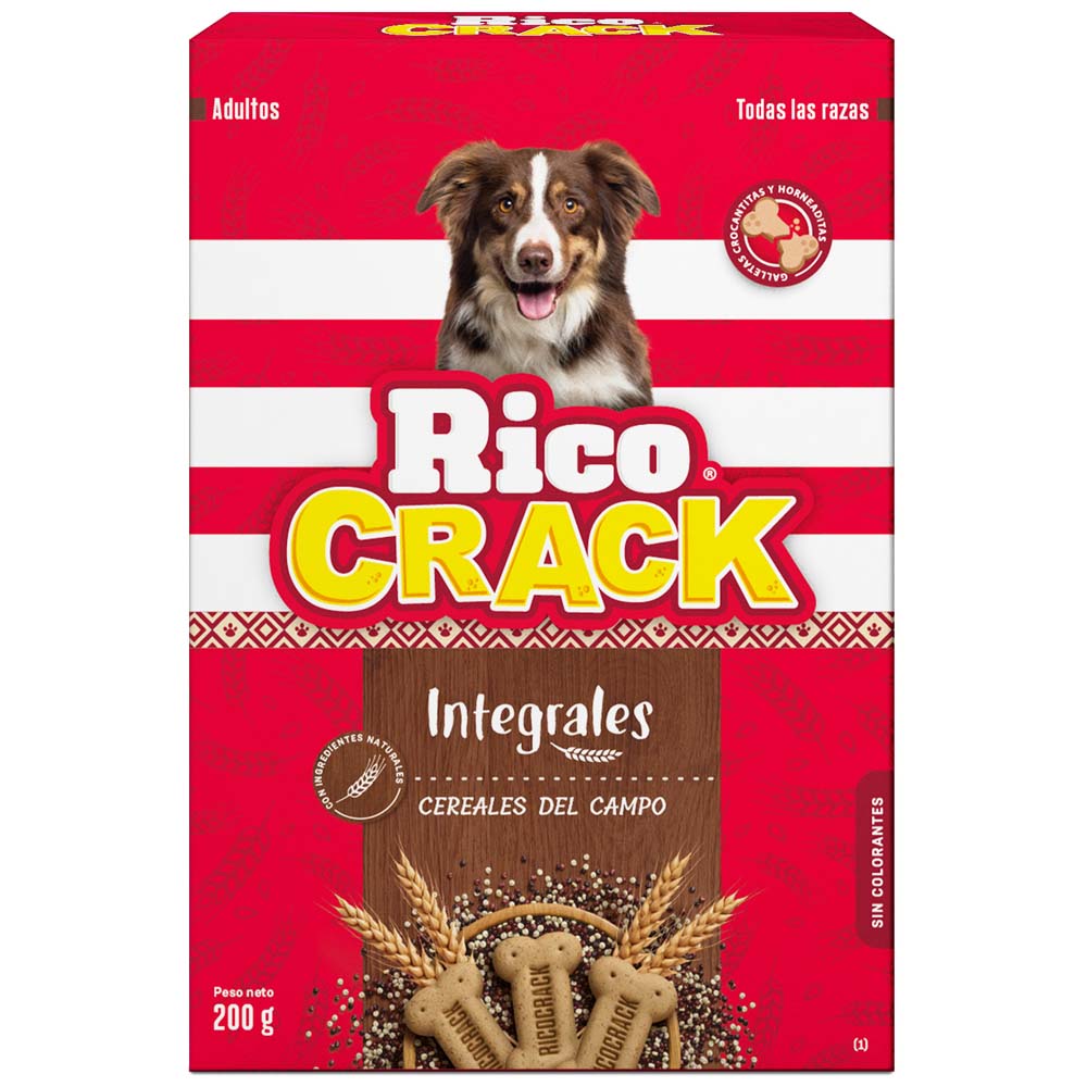 Comida para Perros RICOCRACK Integral Ceral del Campo Caja 200g