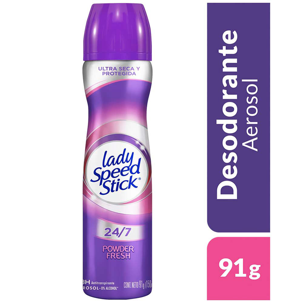 Desodorante para mujer Spray LADY SPEED STICK Powder Fresh Frasco 91g