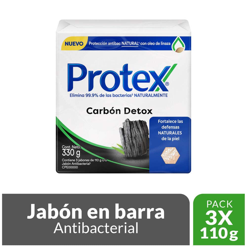 Jabón en Barra PROTEX Carbón Detox 3 x110g
