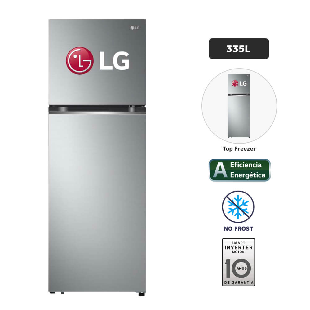 Refrigeradora LG 335L No Frost GT33BPP Plateado