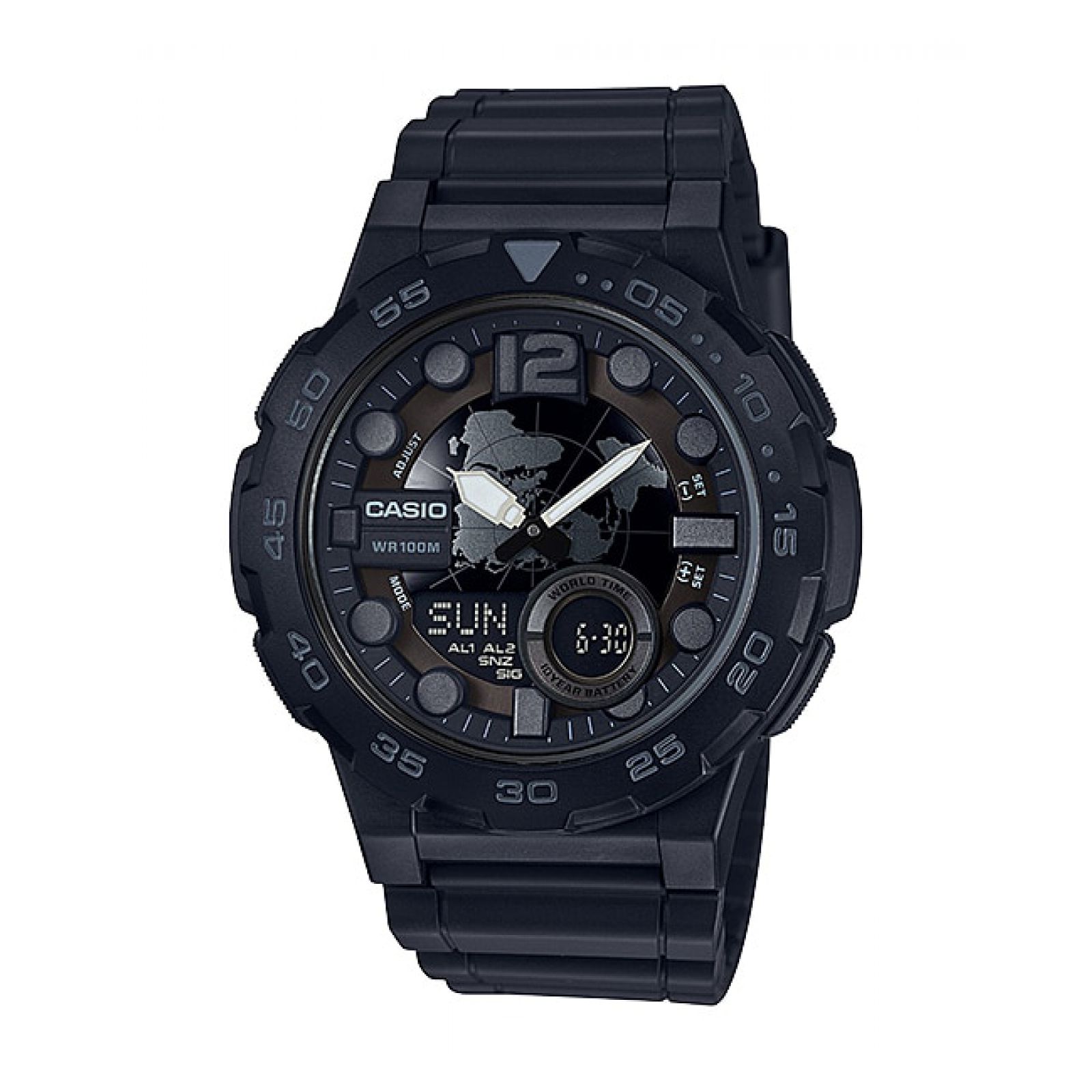 Reloj Casio Aeq-100w-1bvdf Negro Hombre