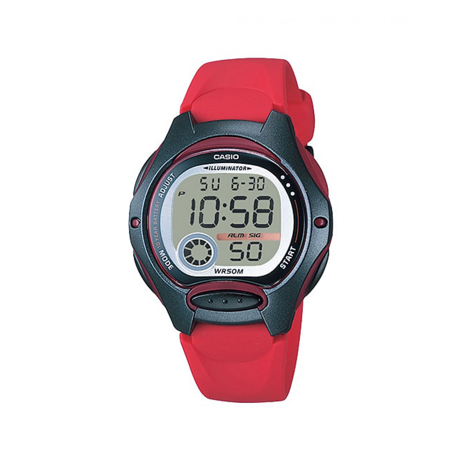Reloj Casio Lw-200-4avdf Rojo Mujer
