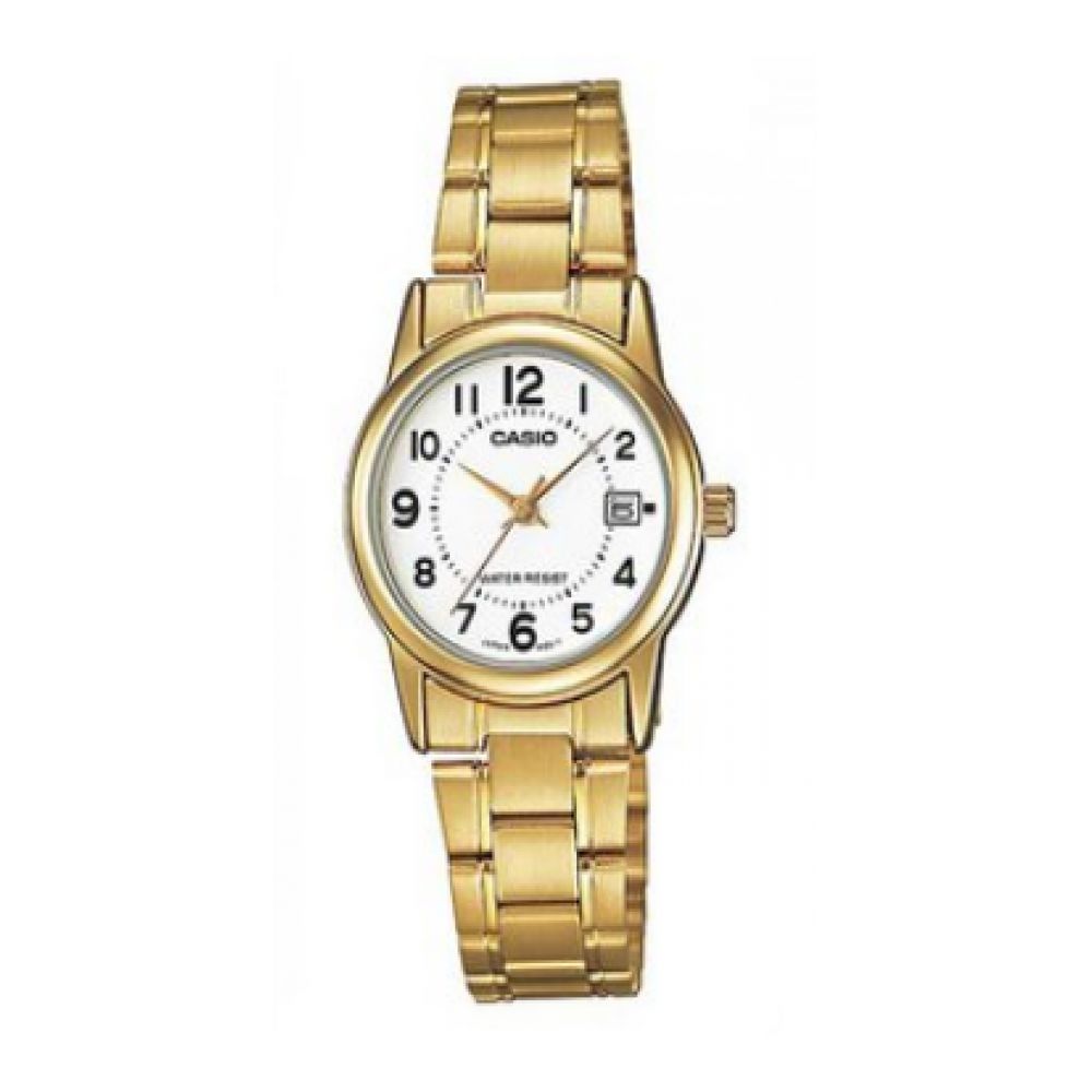 Reloj Casio Ltp-v002g-7budf Dorado Mujer
