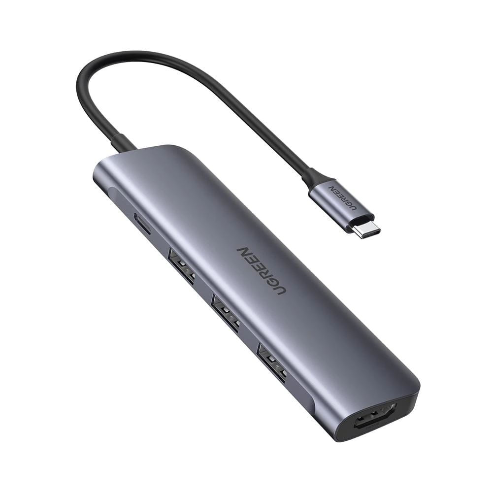 Adaptador Ugreen Hub USB-C 5 en 1 con 4K HDMI USB 3.0 PD 100W CM136 - 50209