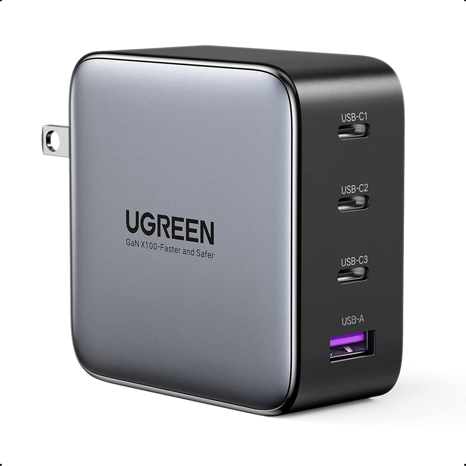 Cargador Ugreen USB-C de 100 W GaN PD 4 puertos MacBook Pro/Air iPhone 13 Pro Max Dell XPS - 40737