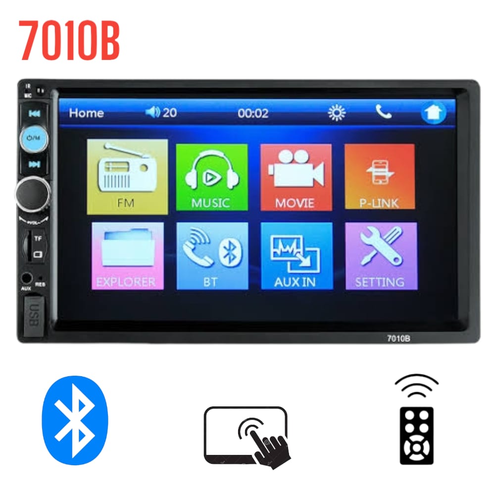 Radio Estéreo Bluetooth MP5 7 '' Auto Video + Control
