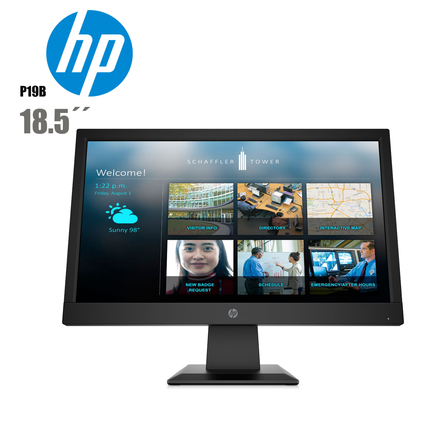 Monitor 18.5 HP P19b Hd 1366x768 Hdmi - Vga